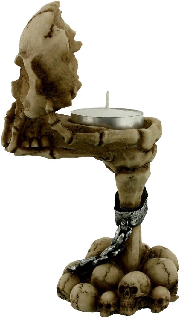 Deliberation Skull Tealight Holder 15.5Cm
