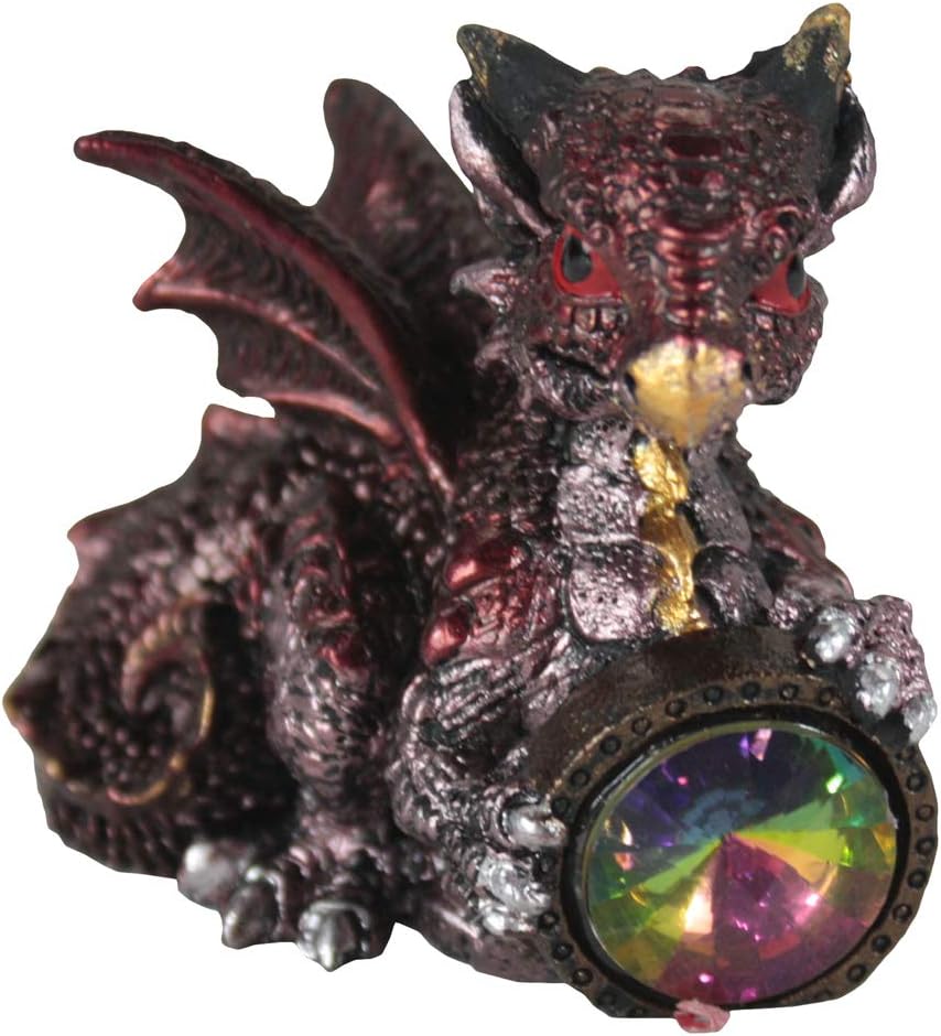 Nemesis Now Dragon's Reward Set of 4 5.5cm Figurines, Resin, Multi-Coloured, One Size