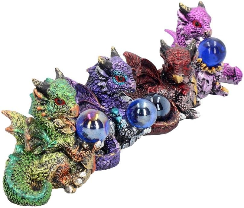 Nemesis Now Hatchling Treasures Set of 4, 5.5cm, Resin, Multi-Coloured