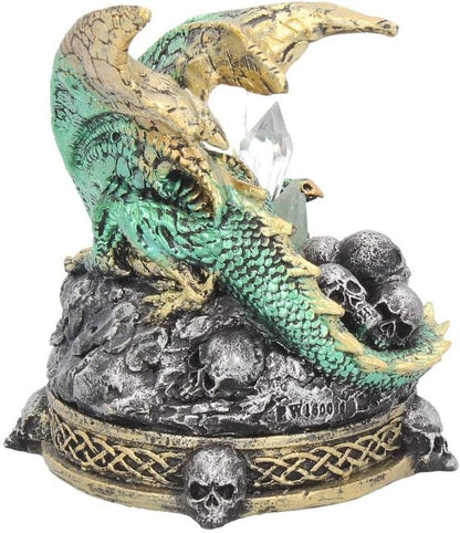 Crystal Crypt Green Dragon Figurine 11.5Cm