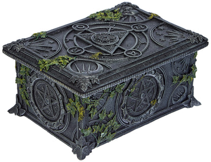 Ivy Covered Wiccan Pentagram Tarot Trinket Box