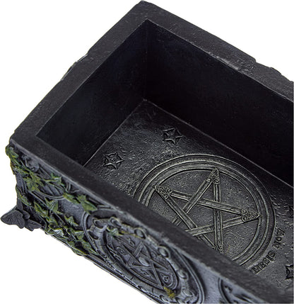 Ivy Covered Wiccan Pentagram Tarot Trinket Box