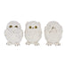 Nemesis Now Three Wise Owls Figurine 8cm White