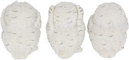 Nemesis Now Three Wise Owls Figurine 8cm White