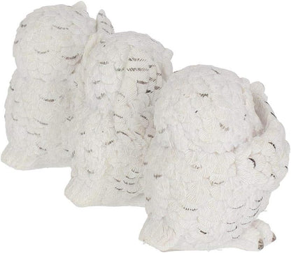 Nemesis Now Three Wise Owls Figurine 8cm White