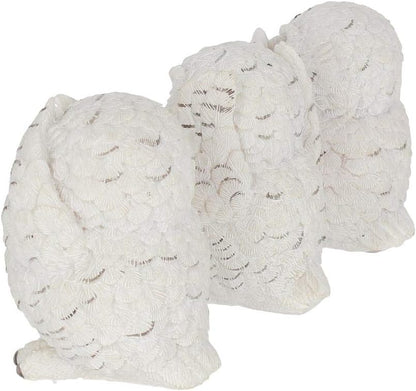 Nemesis Now Three Wise Owls Figurine 8cm White
