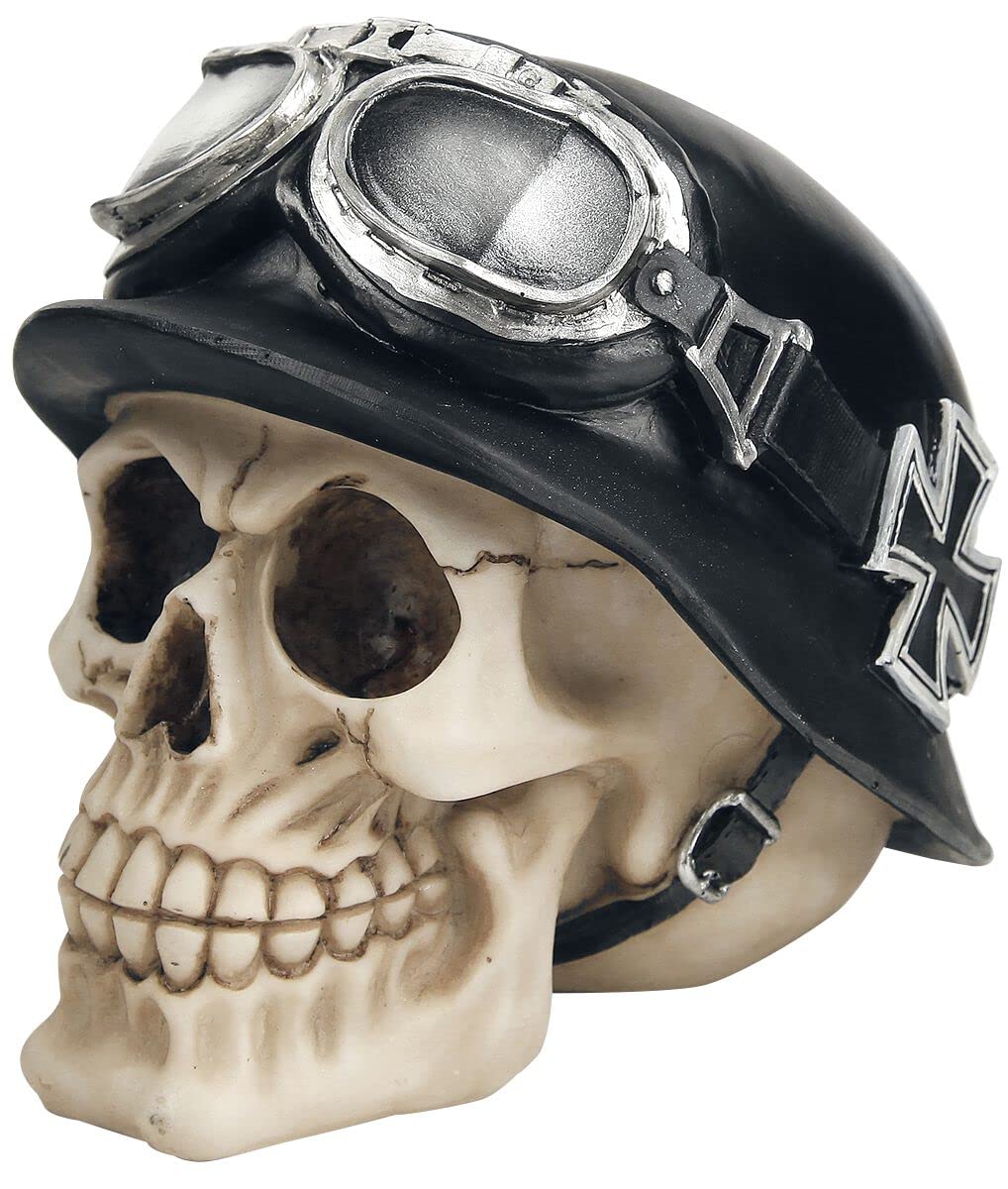 Nemesis Now Iron Cross Skull Figurine 17cm Ivory