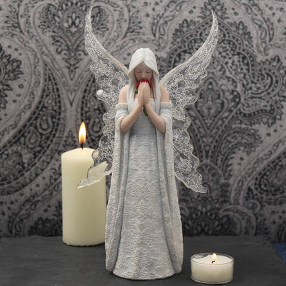 Nemesis Now B2798G6 Love Remains Anne Stokes - Figura Decorativa (Resina, 26 cm), Color Blanco