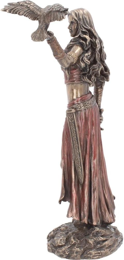 Nemesis Now Morrigan and Crow - Figura decorativa (bronce, 28 cm