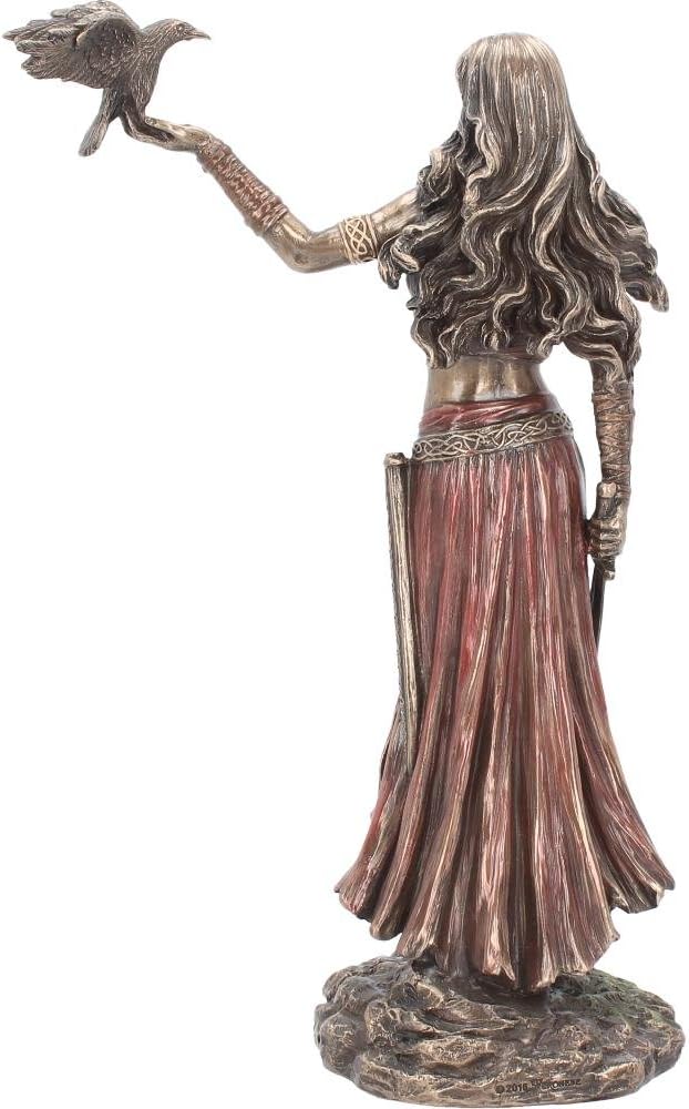 Nemesis Now Morrigan and Crow - Figura decorativa (bronce, 28 cm