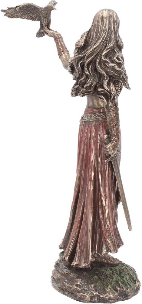 Nemesis Now Morrigan and Crow - Figura decorativa (bronce, 28 cm