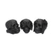 Dark See No, Hear No, Speak No Evil Skull Figures Ornaments