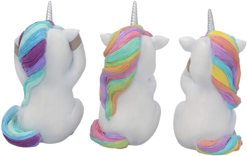 Nemesis Now Three Wise Cutiecorns Figurine Set,White,9.5cm