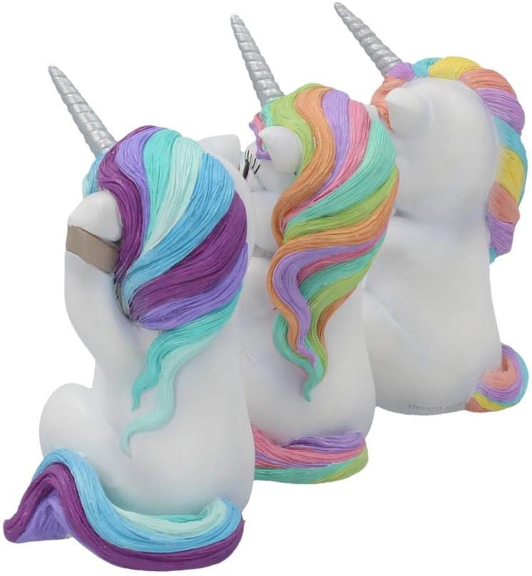 Nemesis Now Three Wise Cutiecorns Figurine Set,White,9.5cm