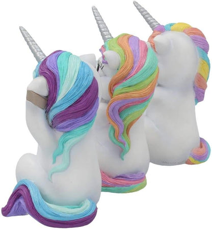 Nemesis Now Three Wise Cutiecorns Figurine Set,White,9.5cm