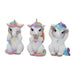 Nemesis Now Three Wise Cutiecorns Figurine Set,White,9.5cm