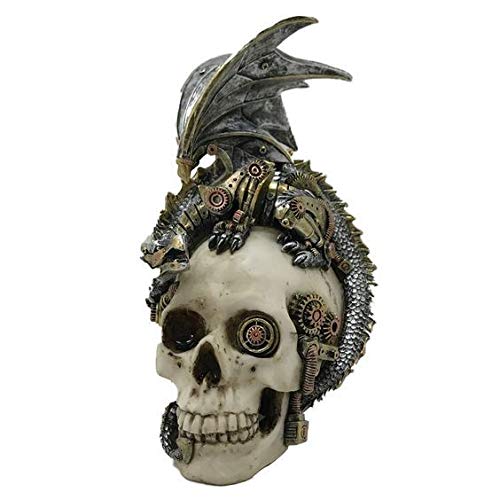 Nemesis Now Steel Wing Skull Figurine 25cm Silver