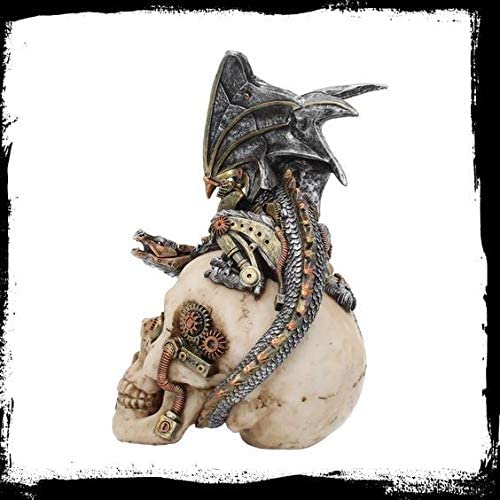 Nemesis Now Steel Wing Skull Figurine 25cm Silver