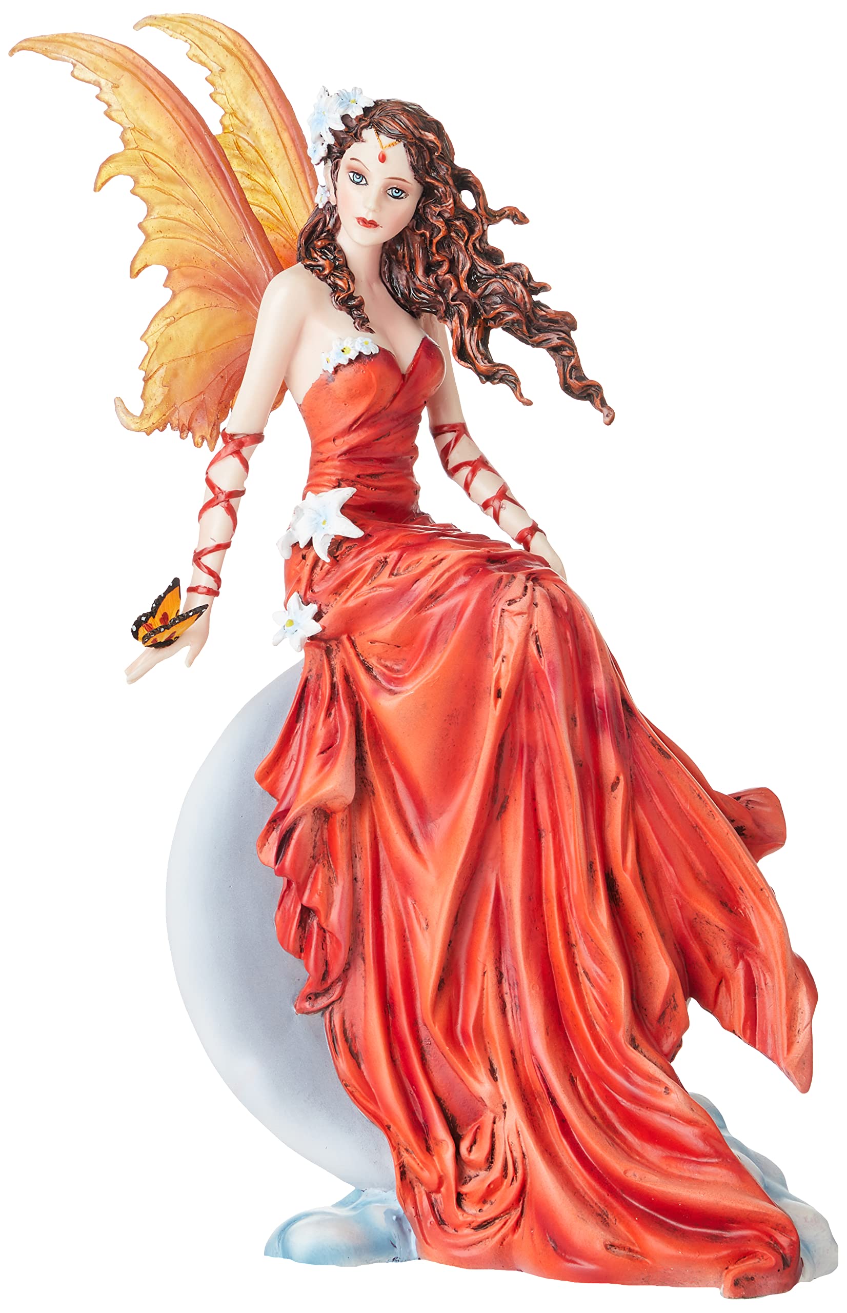 Nene Thomas Crimsonlily Red Moon Fairy And Butterfly Companion Figurine