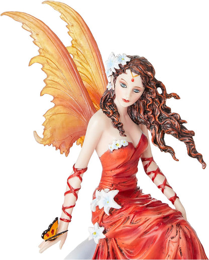 Nene Thomas Crimsonlily Red Moon Fairy And Butterfly Companion Figurine