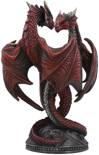 Nemesis Now Dragon Heart Anne Stokes Valentine's Edition Candle Holder 23cm Red, Resin, One Size