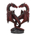 Nemesis Now Dragon Heart Anne Stokes Valentine's Edition Candle Holder 23cm Red, Resin, One Size