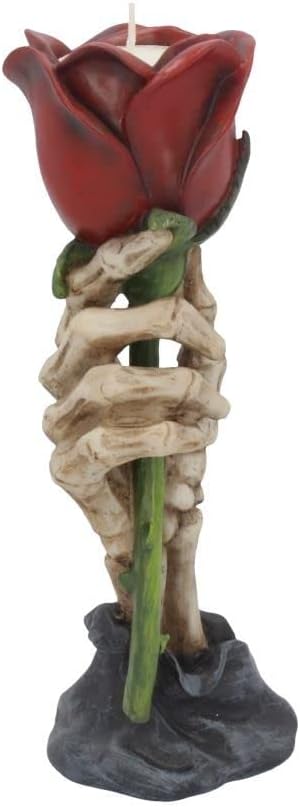Eternal Flame Romantic Skeleton Hand Tealight Holder 20.5Cm