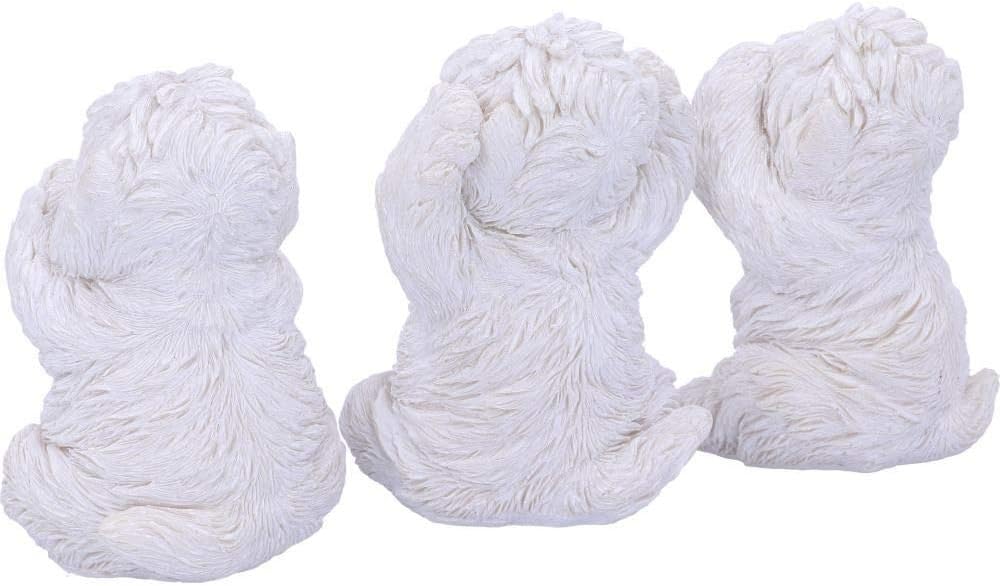 Nemesis Now Three Wise Westies Figurines, White, 8cm, U4461N9