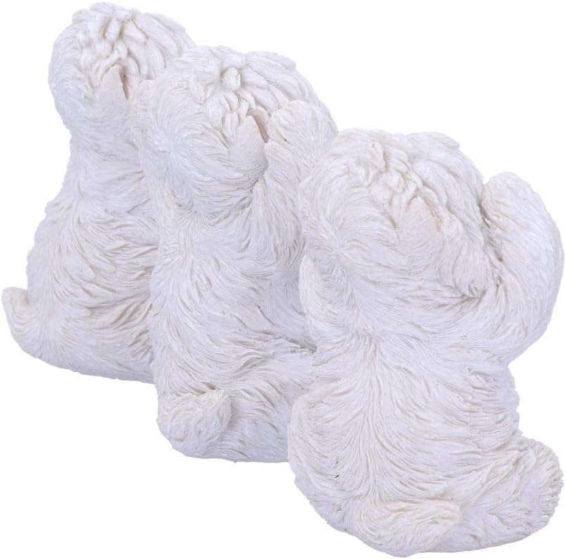 Nemesis Now Three Wise Westies Figurines, White, 8cm, U4461N9