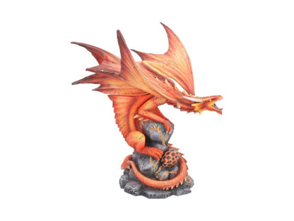 Nemesis Now Adult Fire Dragon Anne Stokes 24.5cm Figurine, Resin, Red, One Size