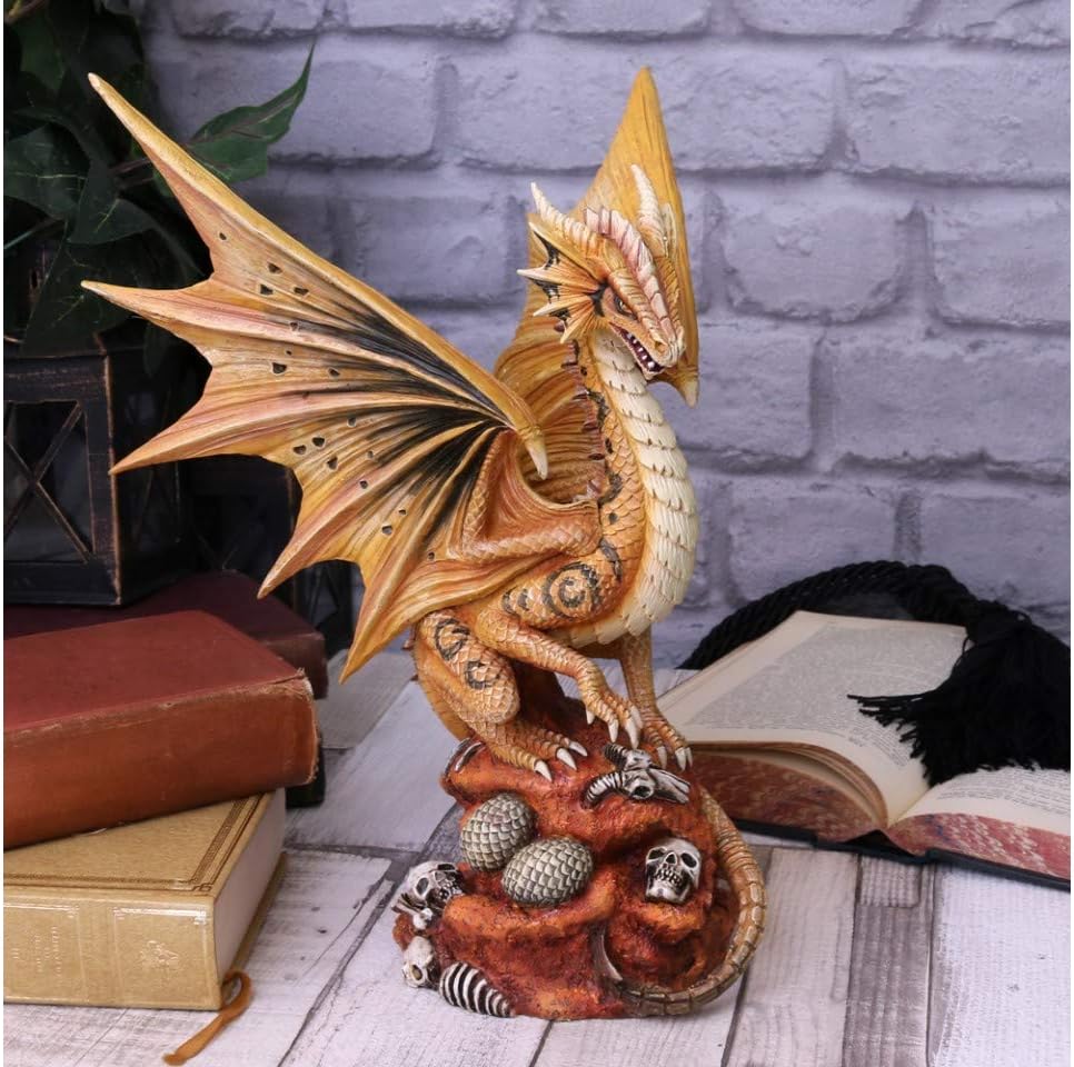 Nemesis Now Adult Desert Dragon Anne Stokes 24.5cm Figurine, Resin, Yellow, One Size