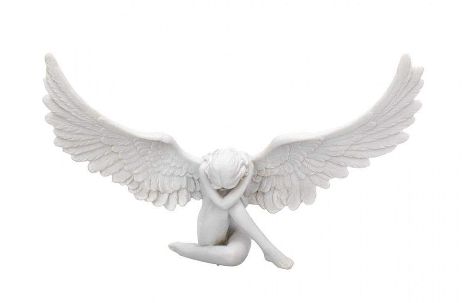 Nemesis Now Angel's Sympathy Ornament 36cm, Heavenly Angel Figurine,White
