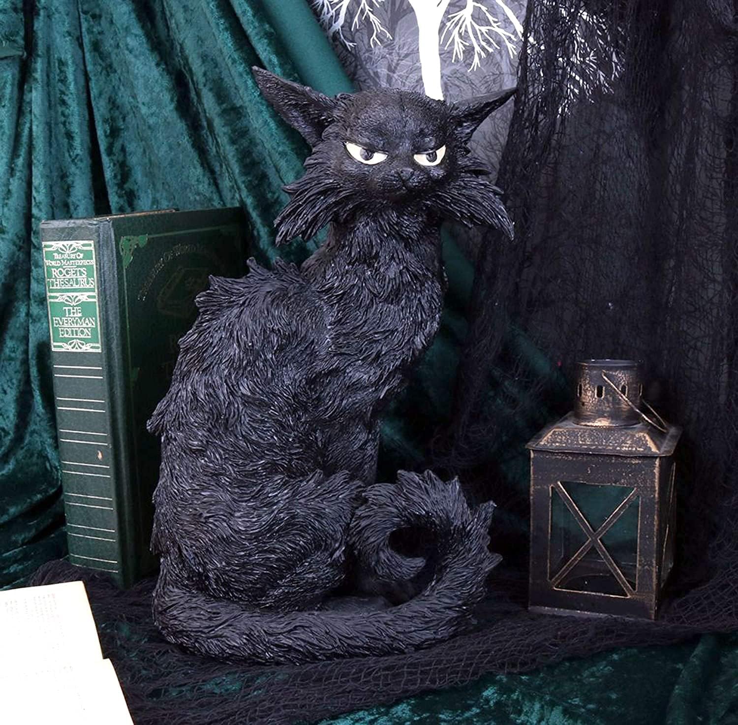 Nemesis Now Salem Witch Familiar Black Cat Figurine, 32.5cm, D4583N9