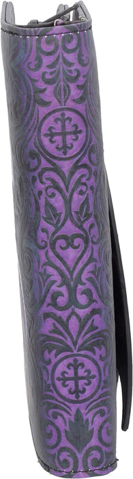 Nemesis Now Take Flight Embossed Purse Spacious Blue Dragon Wallet, 18.5cm, PU Leather, Red/Black, Intricate Baroque Designs, Wing Opening Purse, Multiple Card Slots & Zipped Coin Compartment