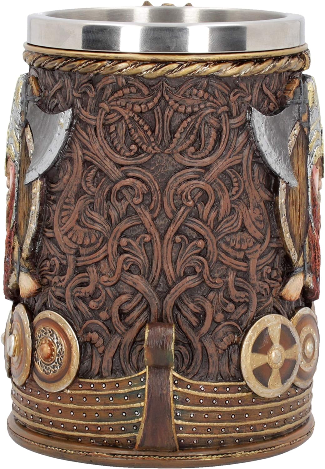 Nemesis Now Drakkar Viking Dragon Boat Tankard 15cm, Resin w. Stainless Steel, Painted, 1 Count (Pack of 1