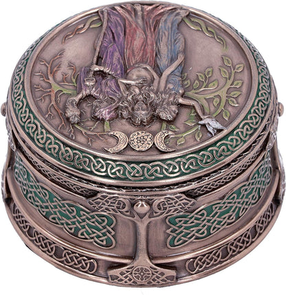 Nemesis Now H4743P9 Maiden Mother Crone Box 9.5cm, Resin, Bronze, One Size