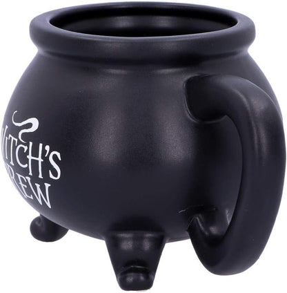 Nemesis Now U4791P9 Smooth Black Witch's Brew Cauldron Mug 13.5cm, Resin w. Stainless Steel