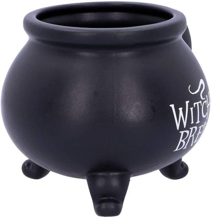 Nemesis Now U4791P9 Smooth Black Witch's Brew Cauldron Mug 13.5cm, Resin w. Stainless Steel