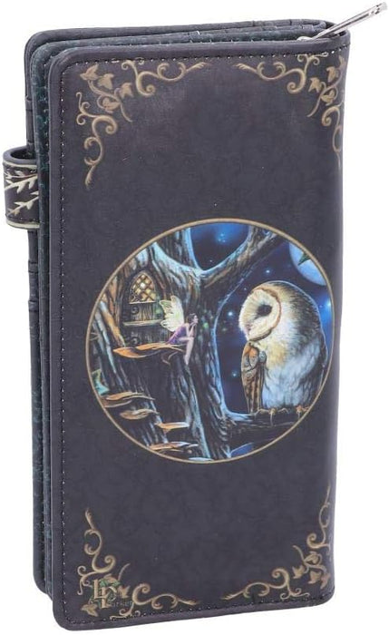 Nemesis Now B4864P9 Lisa Parker Fairy and Owl Purse 18.5cm, PU, Black