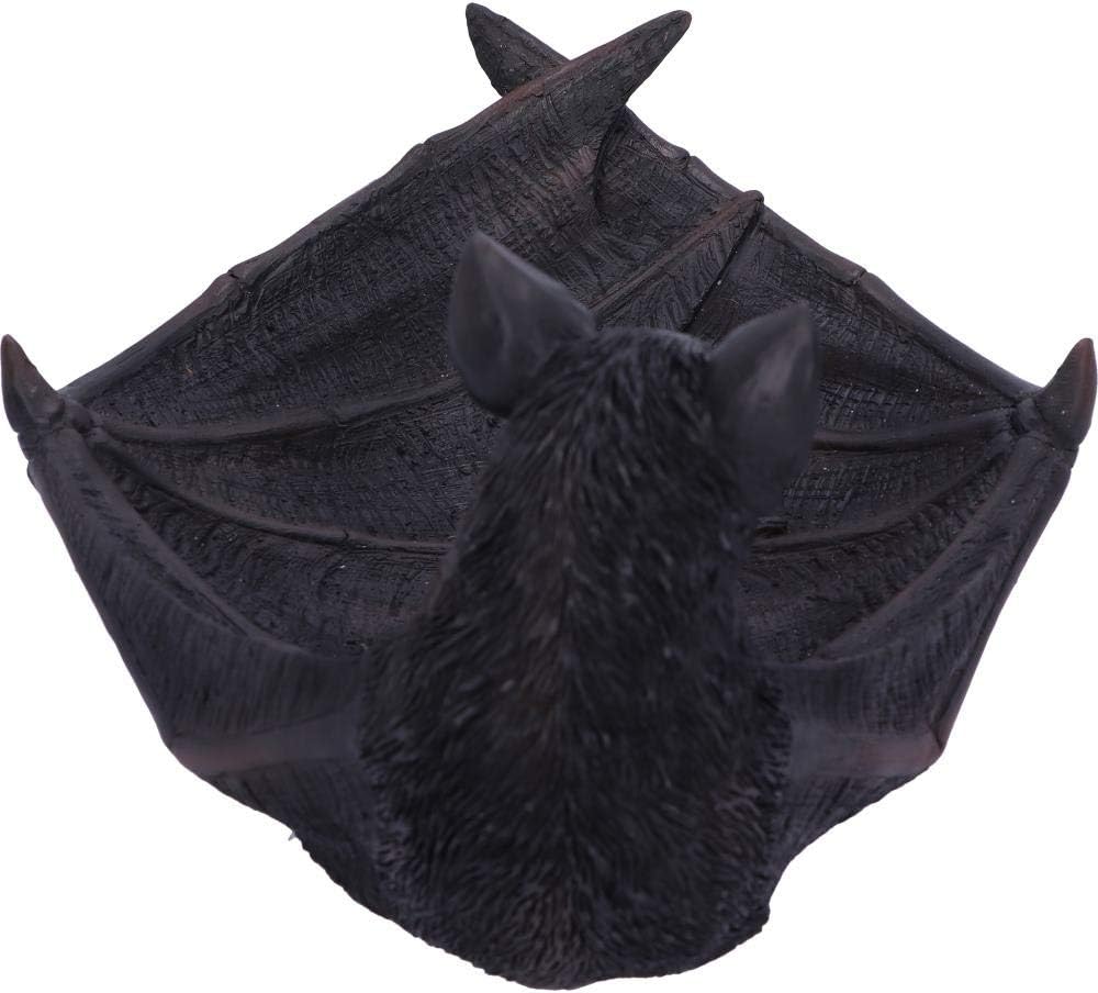 Nemesis Now Winged Watcher Bat Trinket Holder Jewellery Dish, Polyresin, Black