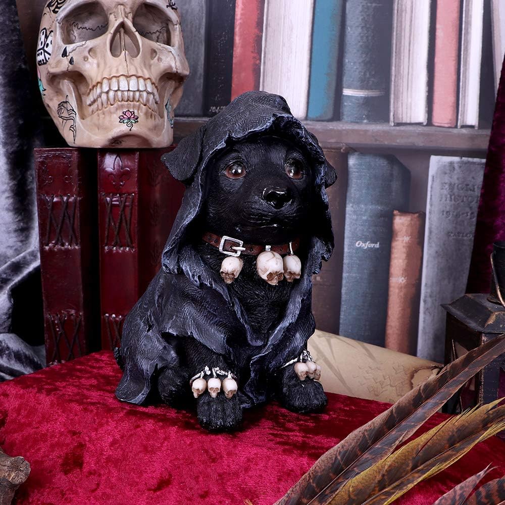 Nemesis Now Canine Cloaked Grim Reaper Dog Figurine, Polyresin, Black, 17cm