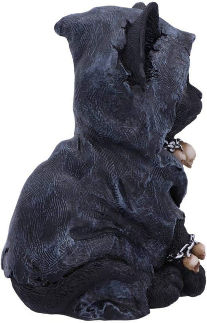 Nemesis Now Feline Cloaked Grim Reaper Cat Figurine, Polyresin, Black, 16cm