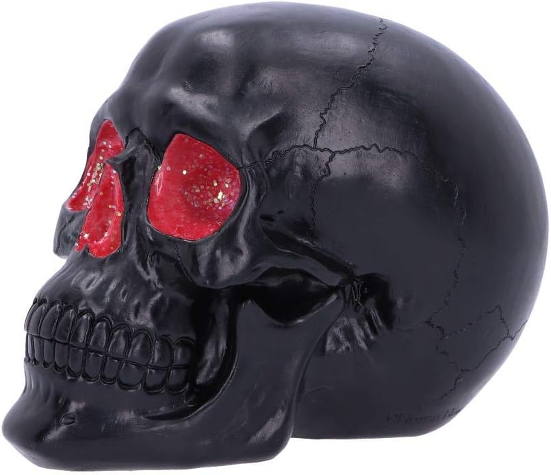 Nemesis Now Adorno de Calavera de Terror, polirresina, geoda Negra y roja, 17 cm