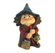 Nemesis Now Toil Small Witch and Broomstick Figurine, Polyresin, Red,9.7cm