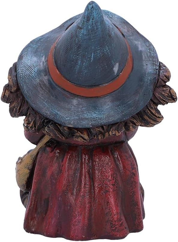 Nemesis Now Toil Small Witch and Broomstick Figurine, Polyresin, Red,9.7cm