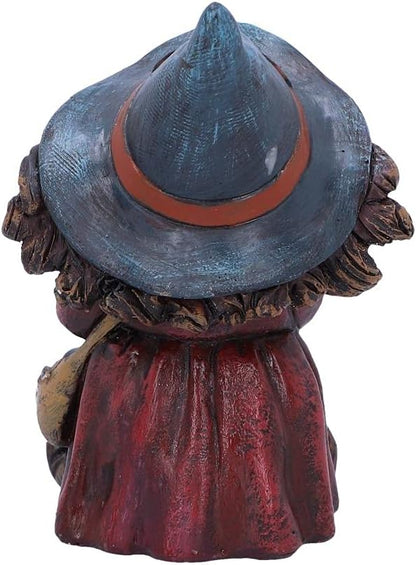 Nemesis Now Toil Small Witch and Broomstick Figurine, Polyresin, Red,9.7cm