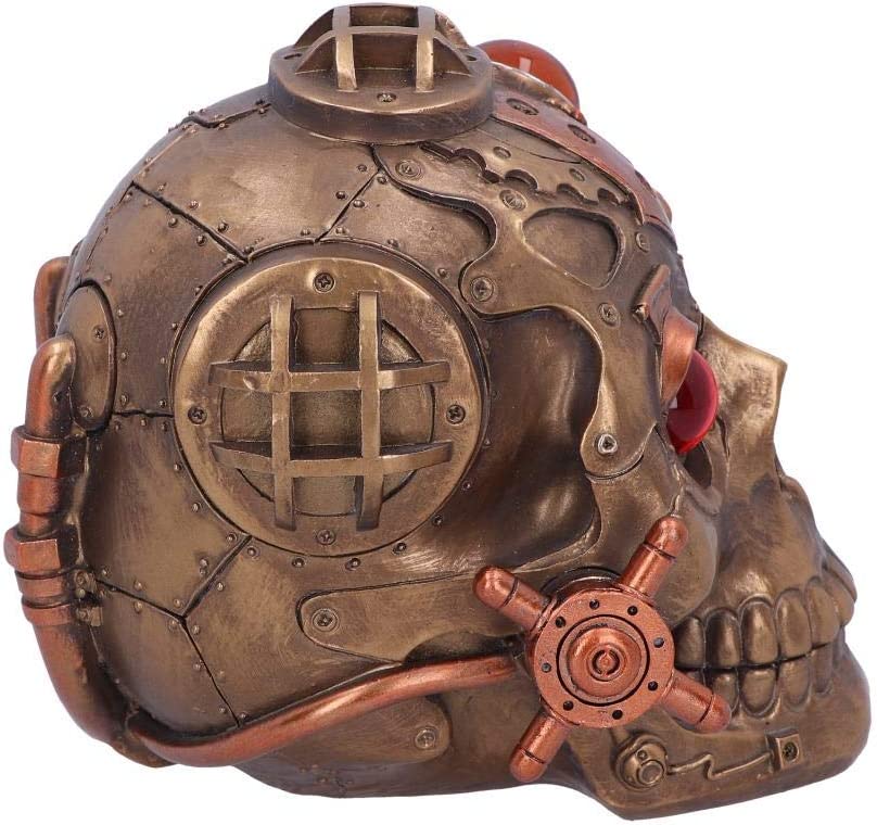 Steampunk Under Pressure Modified Skull Ornament