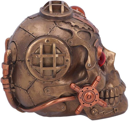 Steampunk Under Pressure Modified Skull Ornament