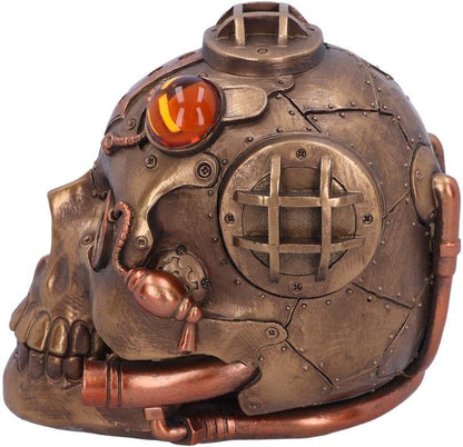 Steampunk Under Pressure Modified Skull Ornament