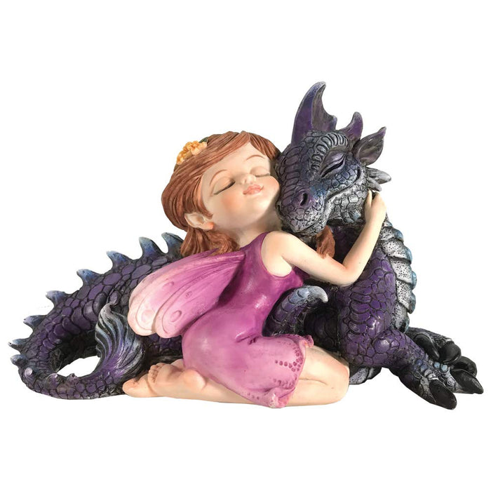 Nemesis Now Companion Cuddle Fairy and Purple Dragon - Figura Decorativa (polirresina, Talla única